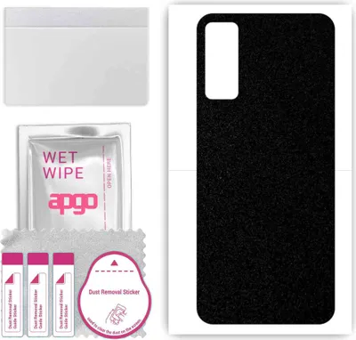 Produktbild von apgo Rückseite Schutzfolie, Skin, kompatibel mit Honor 30 Youth, Hinten Displayschutzfolie aus Vinylfolie, kratzfest, einfache Montage - Mattschwarz
