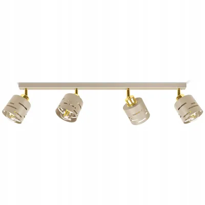 Produktbild von LUXOLAR Deckenleuchte Laser 80cm 4-flammig Beige Gold schwenkbar E27