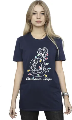Produktbild von Disney - "Lady And The Tramp" T-Shirt für Damen BI30719 (S) (Marineblau)