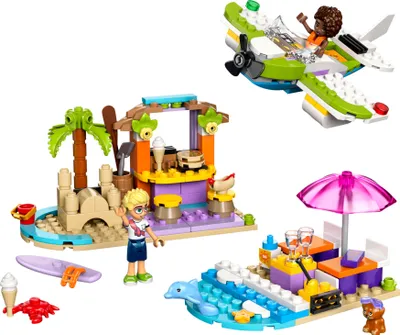 Produktbild von LEGO Friends Kreativer Reisekoffer, Bauspielzeug, Bau- und Spielset für Rollenspiele, Geschenk für Mädchen ab 5 Jahren, 2 Minifiguren der Charaktere, Tierfiguren, ein Hund und ein Delfin 42672