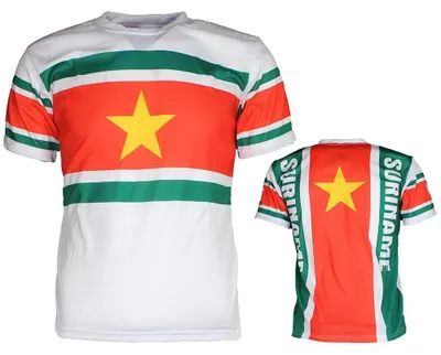 Zdjęcie produktu dla Koszulka piłkarska z flagą Surinamu – rozmiar 4XL