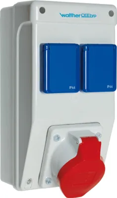 Immagine prodotto di WALTHER-WERKE Presa di corrente combinata, plastica, montaggio a parete