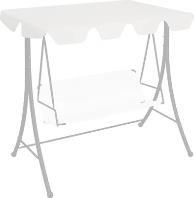 Obrázek produktu pro vidaXL Náhradní střecha pro houpačku Hollywood bílá 188/168x145/110 cm
