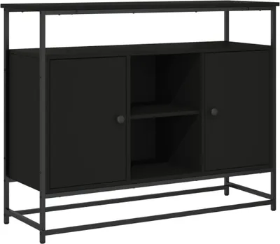 Produktbild von vidaXL Kredens czarny 100x35x80 cm materiał drewnopochodny