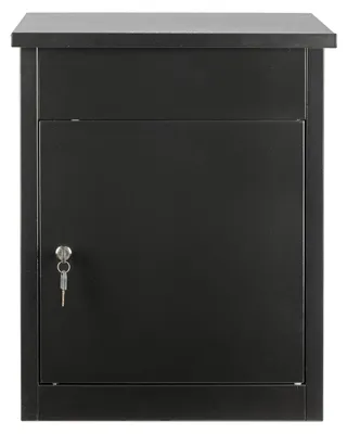 Immagine prodotto di Cassetta postale da parete - Colore nero - 80 litri - Acciaio inossidabile - Con serratura a chiave