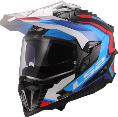 Produktbild von LS2 MX701 Explorer Carbon Frontier II Motocross Helm, weiß/blau/rot, XS (53/54)