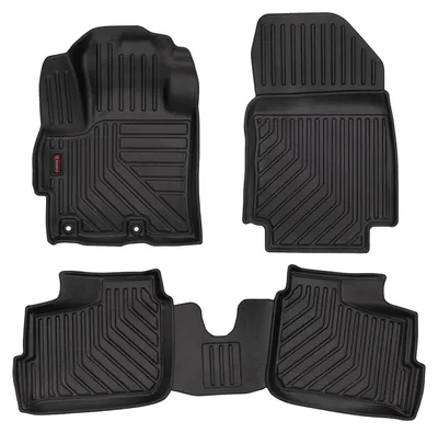 Image de Tapis de sol en caoutchouc pour Mitsubishi Space Star II 2012- (hayon) – 4 pièces, noirs, sur mesure