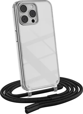 Produktbild von Handykette für Apple iPhone 14 Pro - Handyhülle mit Schnur Cover in Schwarz
