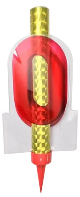 Produktbild von Rote Zahlen-Eisfontäne 0 Kuchenfontäne 12cm - Einheitsgröße