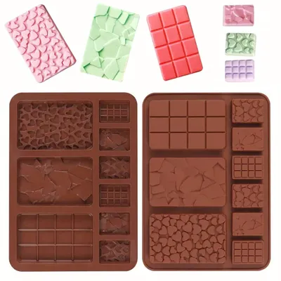 Produktbild von Silikon-Schokoladenform - Antihaftbeschichtete Backform für Pralinen und Süßigkeiten - 2 Stück