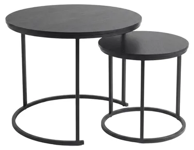 Produktbild von Set aus 2 runden Couchtischen, Ø 60 cm x 50 cm
