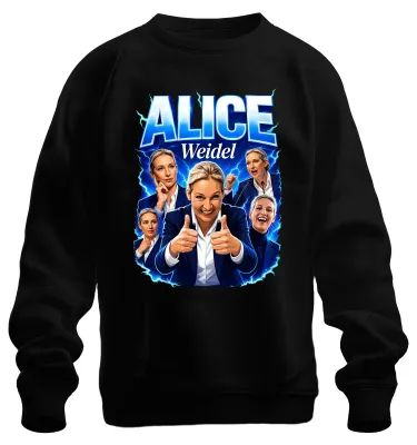 Obrázok produktu pre Alice Weidel, AfD, Nemecko, Patriot, Výrok, Mikina s potlačou, Čierna, Veľkosť S