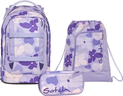 Produktbild von Satch, Schulrucksack-Set PACK Lilac Blossom 3-teilig, ab 5. Klasse