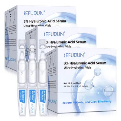 Produktbild von Hyaluronic Acid Hyaluron Serum 3% Anti-Aging Anti-Falten Gesichtsserum, 3x 30 Ampullen