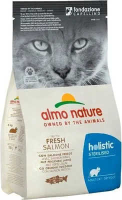 Productafbeelding van ALMO NATURE Holistic Sterilised Salmon - droogvoer voor katten - 2 kg