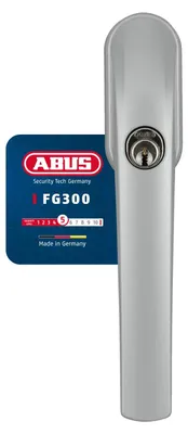 Produktbild von ABUS FG300 S CL/DFNLI, Fenster-Verriegelungsgriff, Silber, Aluminium, Einfarbig