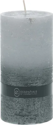 Produktbild von DIP DYE Paraffin Kerze in Grau, 14 cm hoch, 7x7 cm, mit langer Brenndauer