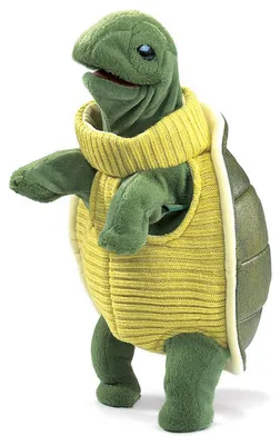 Produktbild von Folkmanis Handpuppe Schildkröte mit Rollkragen 2881