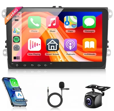 Zdjęcie produktu dla Radio samochodowe 4G+ z pamięcią 64G, bezprzewodowe, z GPS, nawigacją i Wi-Fi