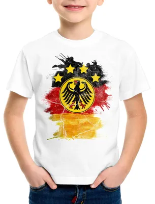 Produktbild von style3 Deutschland Wappen WM 2026 Kinder T-Shirt Fußball Weltmeisterschaft Fan-Outfit Bundesadler WM