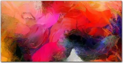 Produktbild von Coloray Bild aus Leinwand 120x60 Leinwand Dekoration - Schmierereien von Farbe