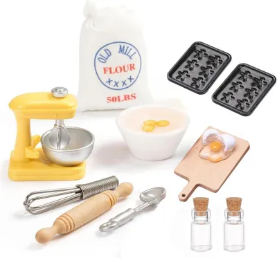 Zdjęcie produktu dla Zestaw do pieczenia miniaturowych skrzatów do dekoracji świątecznych DIY - 12 elementów