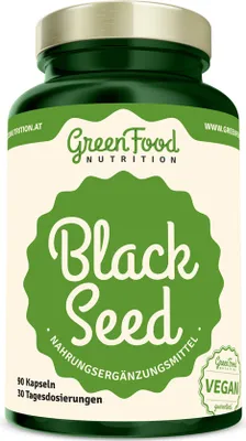 Produktbild von GreenFood Nutrition Black Seed - SchwarzkŸmmel 90 Kapseln