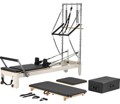 Immagine prodotto di VEVOR Pilates reformer per la palestra di casa con doppia resistenza per avanzati e principianti, capacità massima di peso 181,44 kg