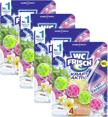 Produktbild von WC Frisch Kraft Aktiv 4er Pack Duftspüler Urlaubsträume Hawaii 4x1Stück Reiniger