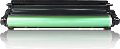 A drum unit for a printer is shown against a white background with a reflection.