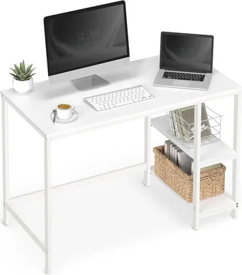 Produktbild von VASAGLE Computertisch Schreibtisch mit 2 Regale 120 x 75 x 60 cm weiß