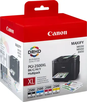 Produktbild von Canon PGI-2500XL Druckerpatrone Multipack schwarz, gelb, cyan, magenta