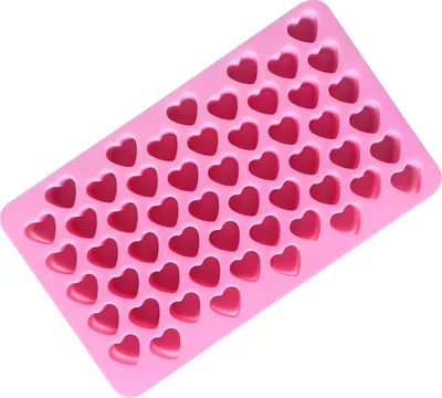 Produktbild von Eiswürfelform | Silikonform | Herzen | 55 Eisherzen | Rosa
