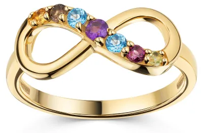 Produktbild von Zeeme Gemstones Ring 925/- Sterling Silber gelb 056 (17,8) Amethyst,Peridot,Citrin bunt 360272500V