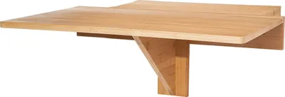 Produktbild von Holz Wandtisch klappbar - 60 x 40 cm - Klapptisch platzsparend zur Wandmontage - Küchentisch Esstisch Bistrotisch Buffettisch Hängetisch Computertisch schwebend schwimmend