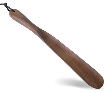 Immagine prodotto di Calzascarpe in legno, 38 cm, in legno di noce, con foro per appenderlo