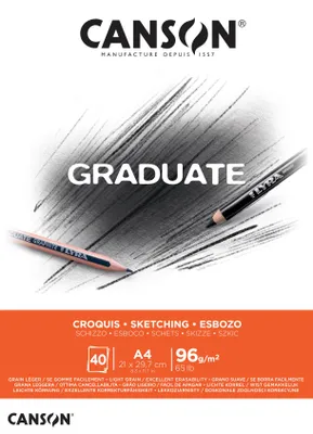 Produktbild von Canson Graduate, Kunstpapier, 96 g/m², 40 Blätter