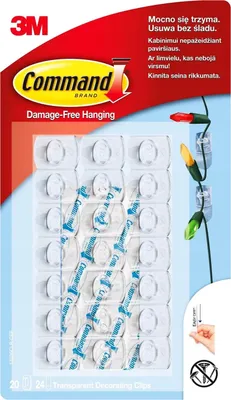 Image de Crochets décoratifs Command 3M Tough Holds 20pcs + 24 Strips