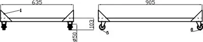 Produktbild von CHEFGASTRO Unterbau für Saladette 3 Türen BxTxH 1370x638x103mm