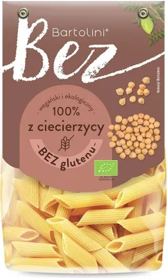 Zdjęcie produktu dla MAKARON PROTEINOWY (Z CIECIERZYCY) PENNE BEZGLUTENOWY250 g - BARTOLINI