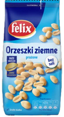 Zdjęcie produktu dla Felix Orzeszki Ziemne Prażone Bez Tłuszczu Bez Soli 220 G