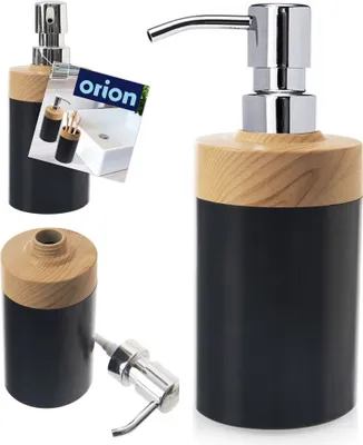 Zdjęcie produktu dla Dozownik mydła w płynie Orion Dozownik płynu do mycia naczyń Dozownik mydła Pojemnik na mydło czarny 380 ml