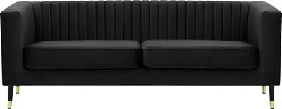 Image de SLF24 - Canapé trois places Slender - noir - Velluto 20