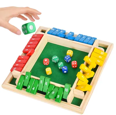 Obrázek produktu pro Hra "Shut The Box" pro 4 hráče, dřevěná desková hra