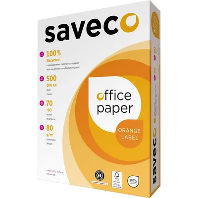 Produktbild von Saveco Kopierpapier Orange Label 100000003 A4 80g ISO 70 500Bl.