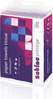 Produktbild von Satino prestige 2-lagige Papierhandtücher 24 x 23 cm (4000 Stück)