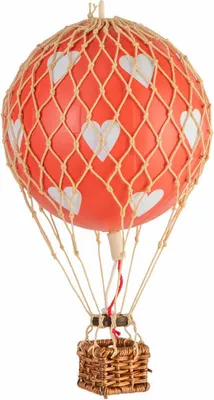 Immagine prodotto di Authentic Models Hängedekoration Floating in the Skies Red Hearts, Ballon, Rattan, Papier, PP-Kunststoff, AP160RH