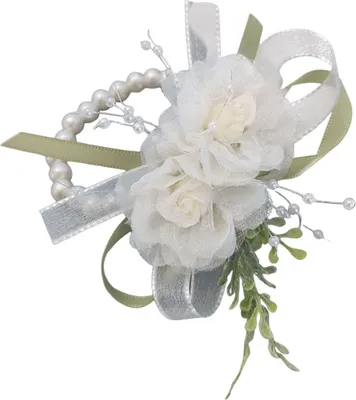 Produktbild von Hochzeitsarmband Waldstil Brustblume Kunstperle Quaste Schleife Gefälschte Blumendekor Handgelenk Blume Hochzeit Party Abschlussball Brautjungfer Braut Corsage