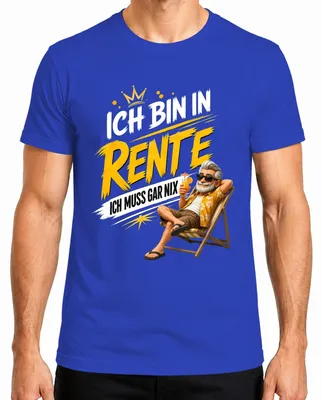 Imagen del producto de Camiseta para hombre, color azul, talla 3XL. Texto: "Estoy jubilado, no tengo que hacer nada". (Estilo sarcástico, para jubilados)