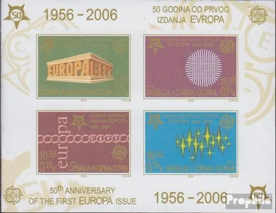 Produktbild von Briefmarken Jugoslawien 2005 Mi Block59B (kompl.Ausg.) postfrisch 50 Jahre Europamarken